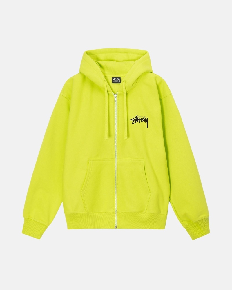 Stussy Sara Zip Men's Hoodies Light Green | IL0000059