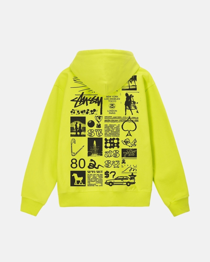 Stussy Sara Zip Men\'s Hoodies Light Green | IL0000059