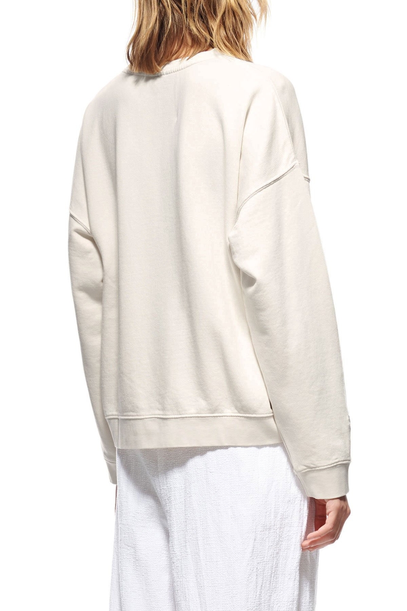 Stussy Scholarship BF Crew Women's Sweaters White | IL0000850