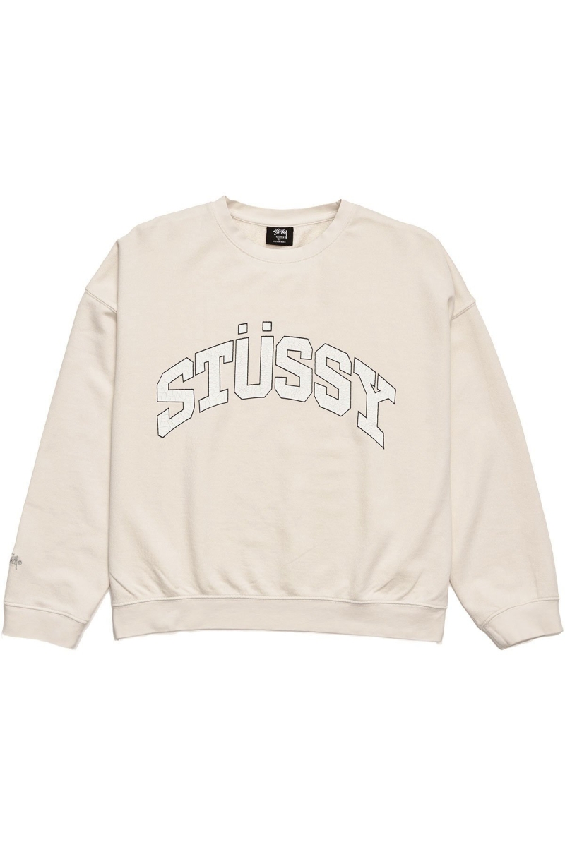 Stussy Scholarship BF Crew Women\'s Sweaters White | IL0000850