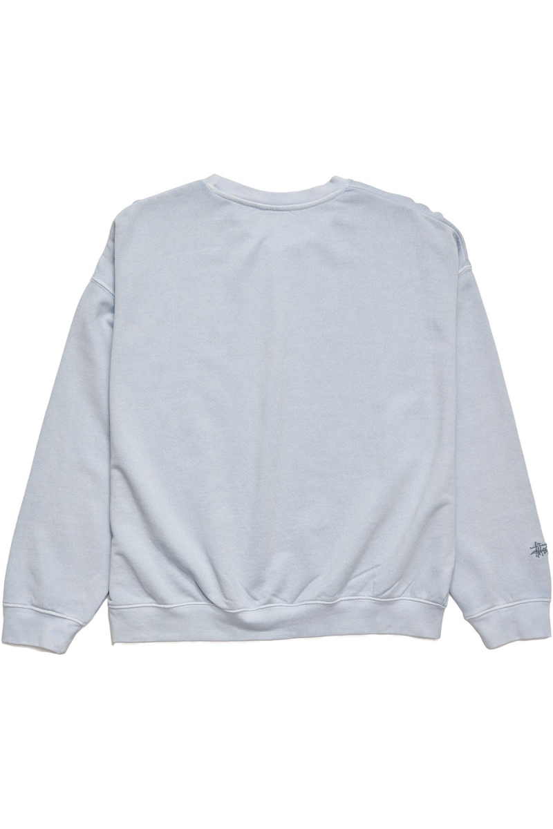 Stussy Scholarship BF Crew Women's Sweaters Blue | IL0000851