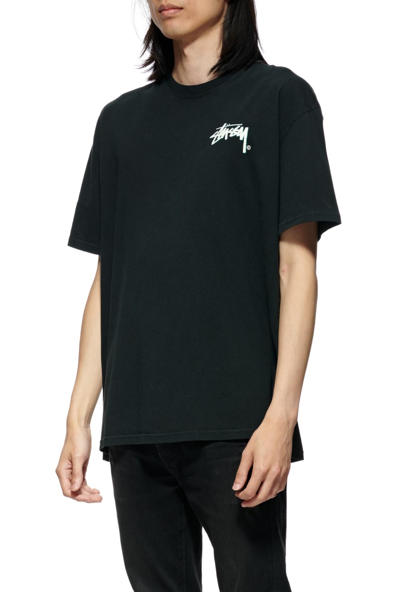 Stussy Shadow Stock SS Men's T Shirts Black | IL0000261