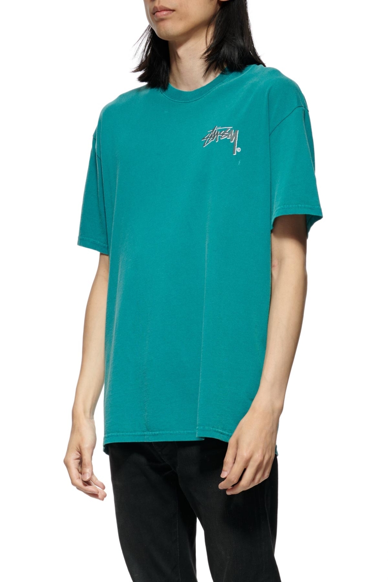 Stussy Shadow Stock SS Men's T Shirts Blue | IL0000264