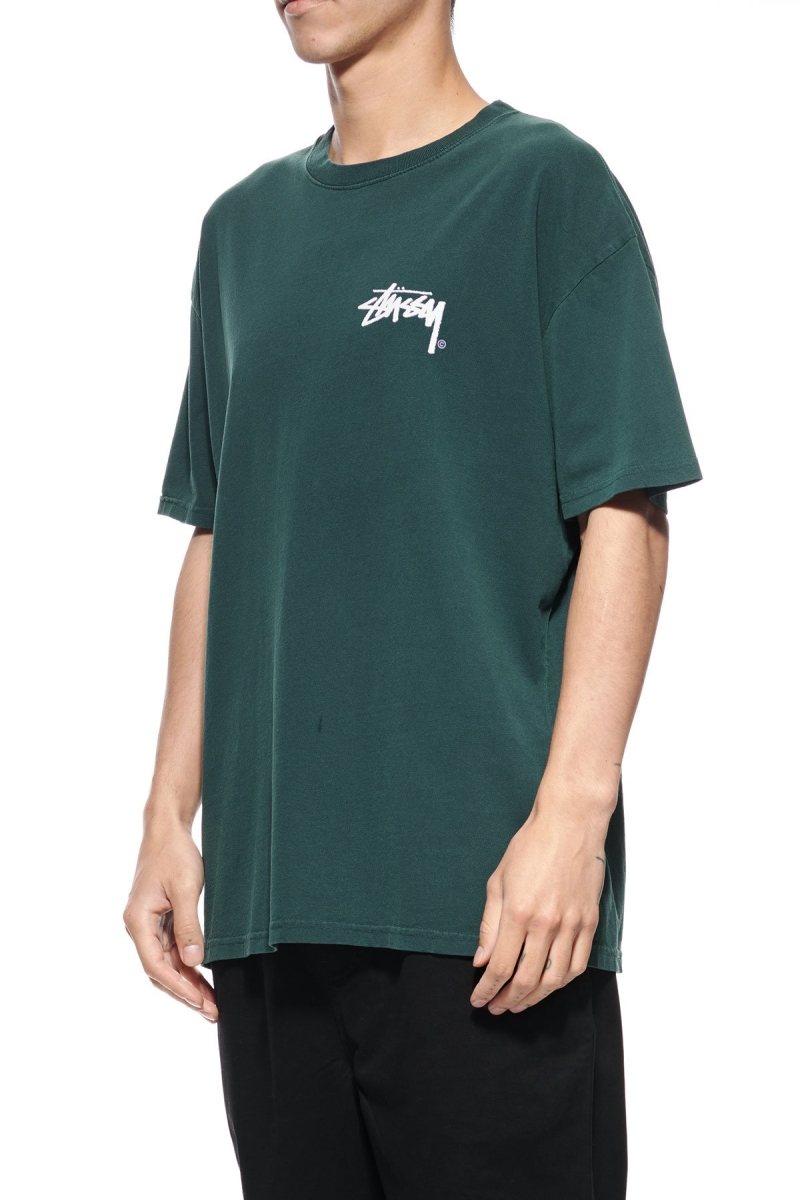 Stussy Shadow Stock SS Men's T Shirts Green | IL0000266