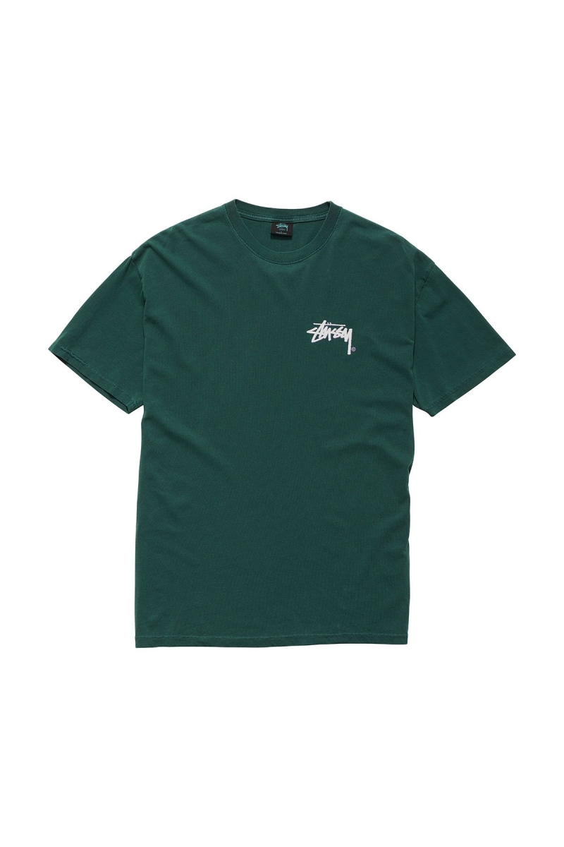 Stussy Shadow Stock SS Men\'s T Shirts Green | IL0000266