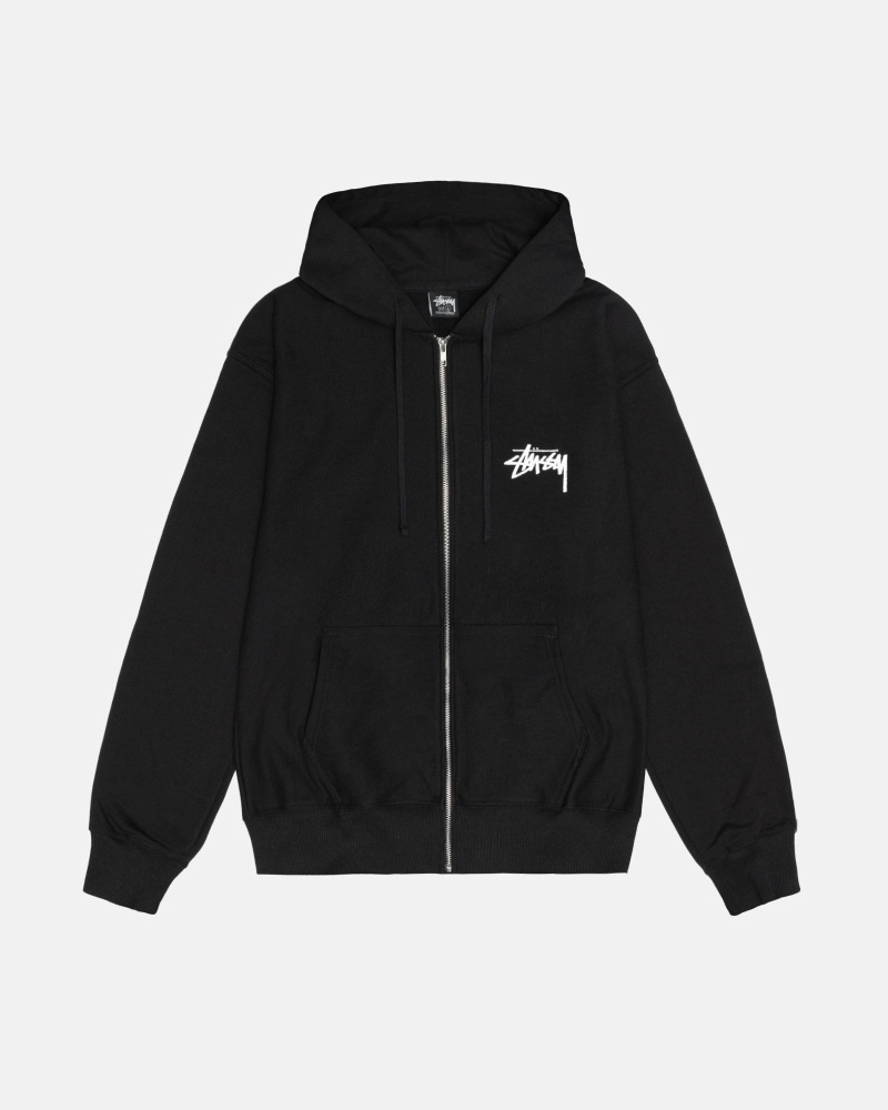 Stussy Shattered Zip Men's Hoodies Black | IL0000062