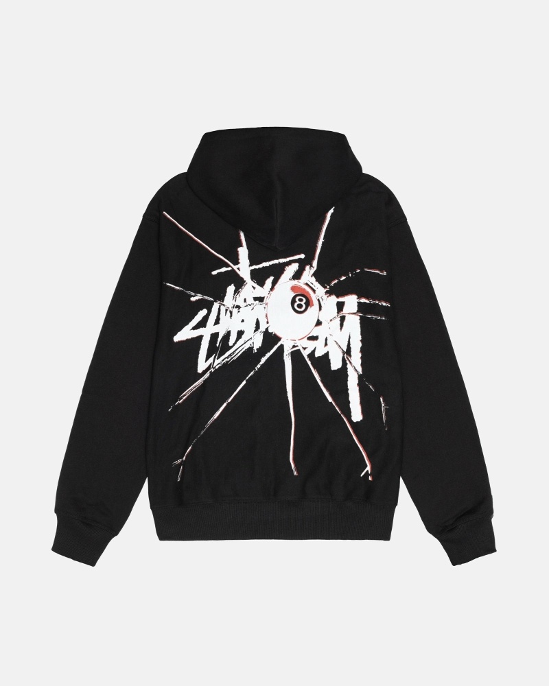 Stussy Shattered Zip Men\'s Hoodies Black | IL0000062