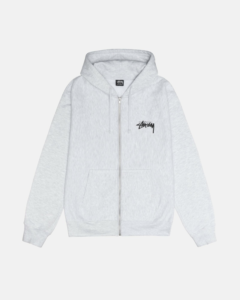 Stussy Shattered Zip Men's Hoodies White | IL0000063