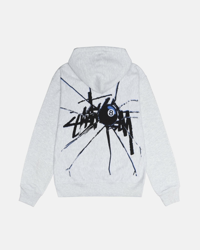 Stussy Shattered Zip Men\'s Hoodies White | IL0000063