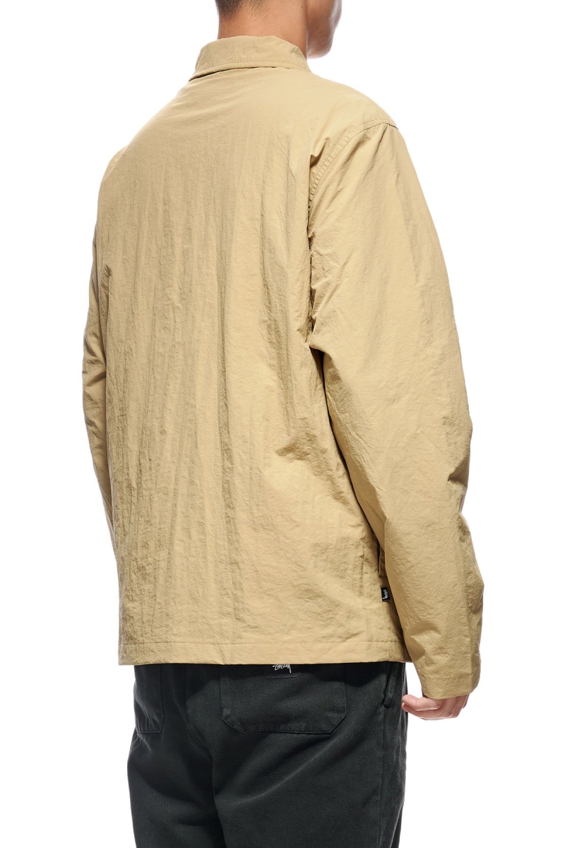 Stussy Sid Taslon Men's Jackets Brown | IL0000361