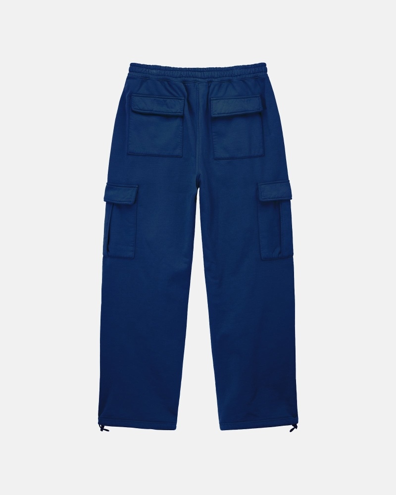 Stussy Sport Cargo Men's Fleece Pants Blue | IL0000598