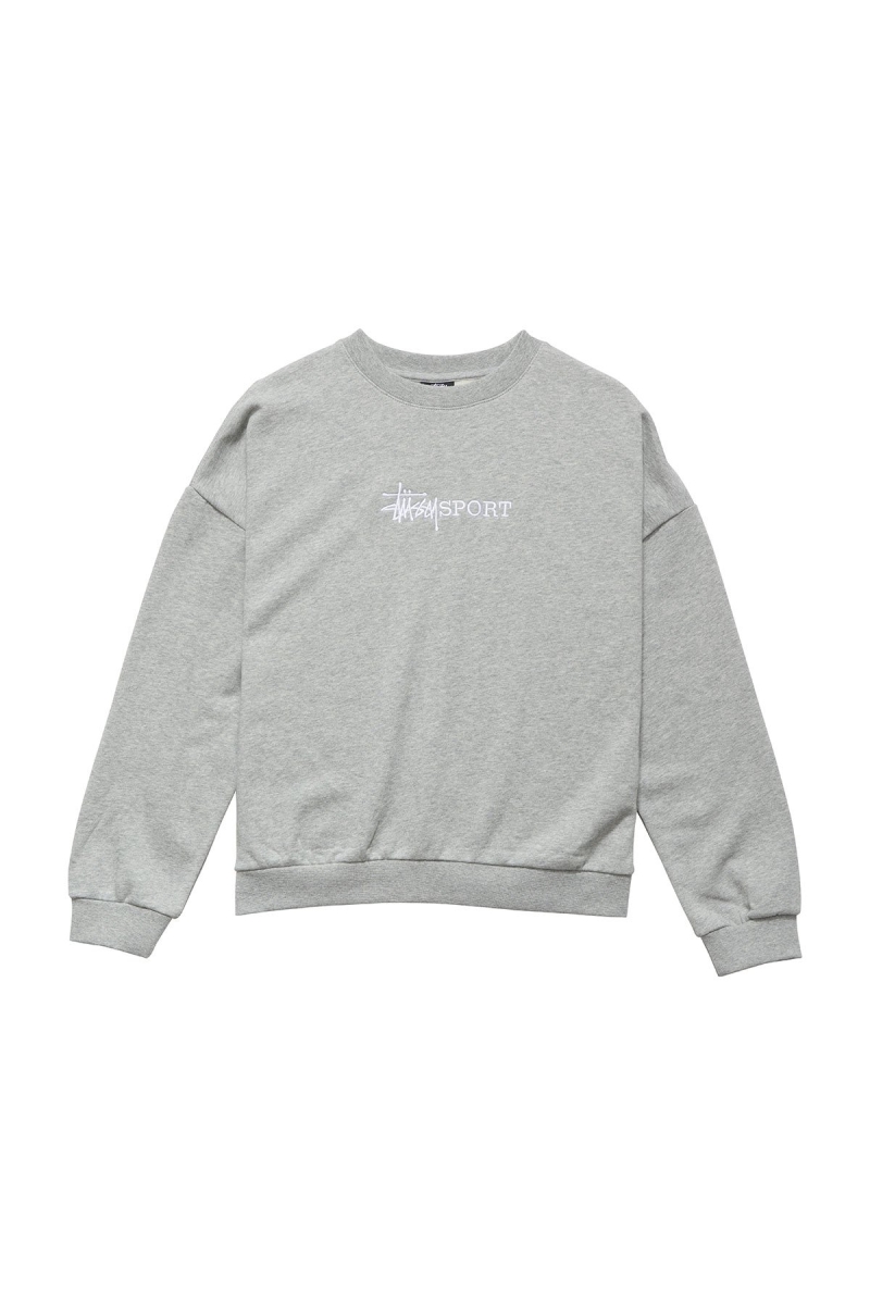 Stussy Sport OS Crew Women\'s Sportswear Grey | IL0000789