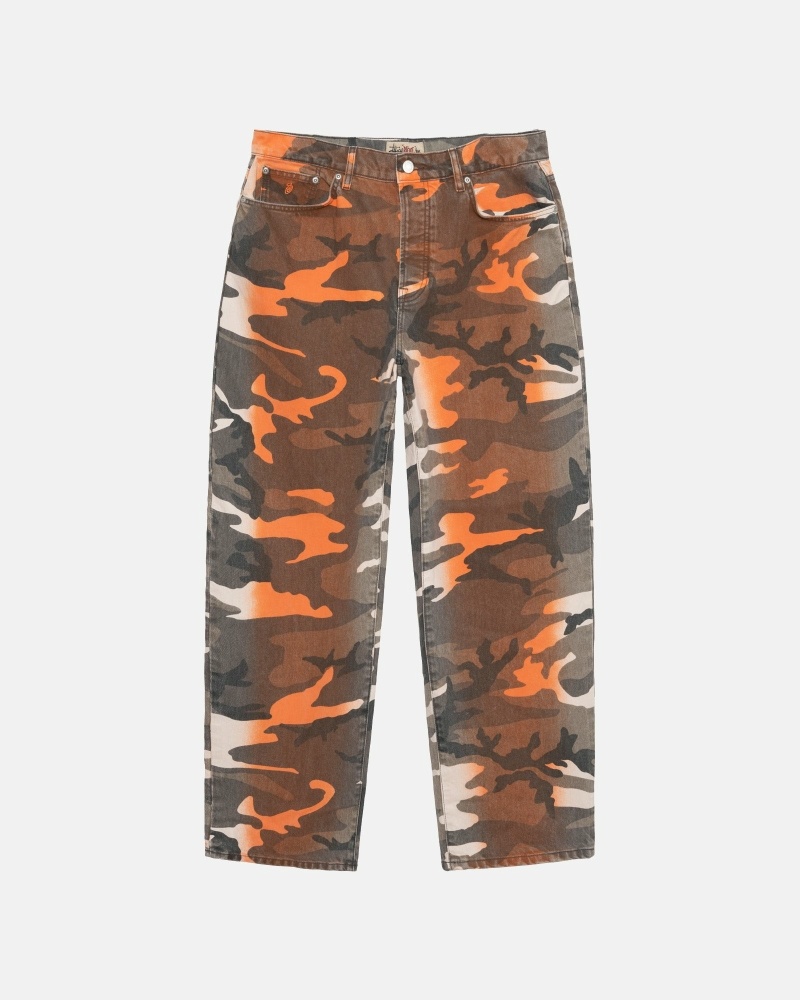 Stussy Spray Dye Big O Men\'s Jeans Camo | IL0000525