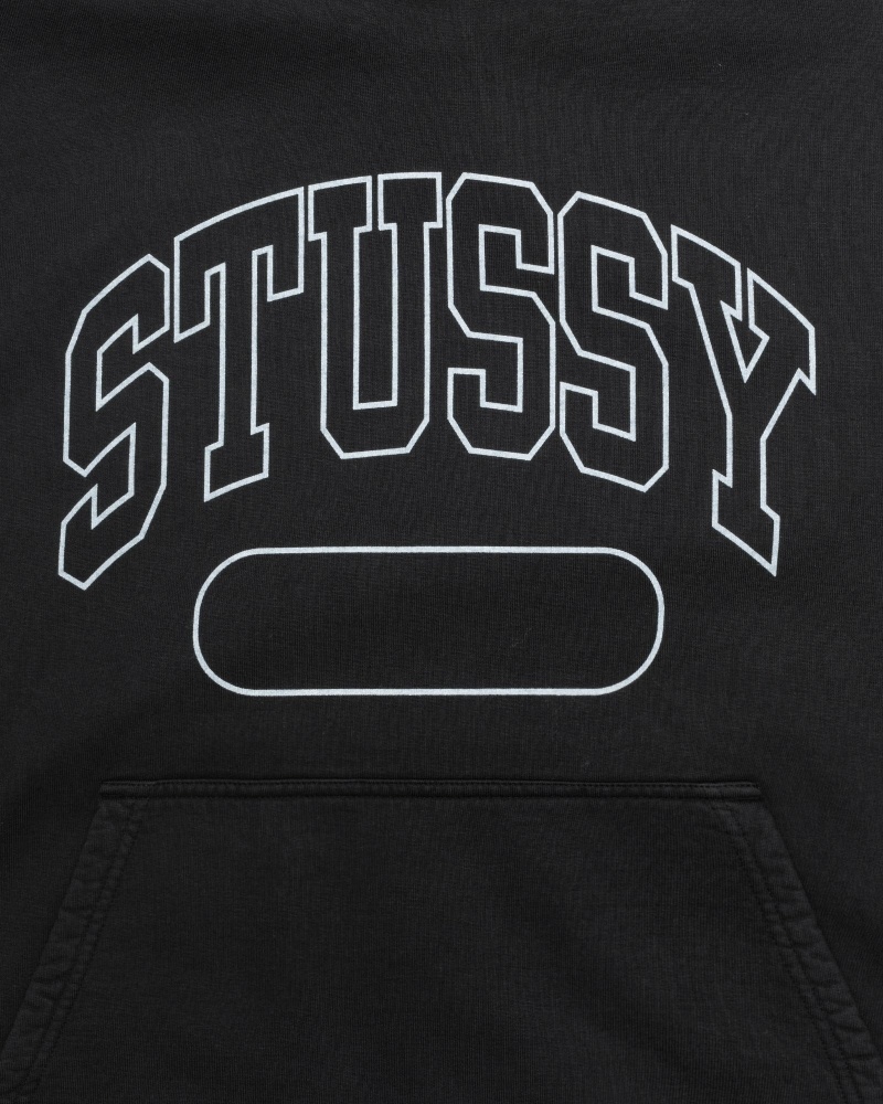 Stussy Ss Boxy Cropped Men's Hoodies Black | IL0000071