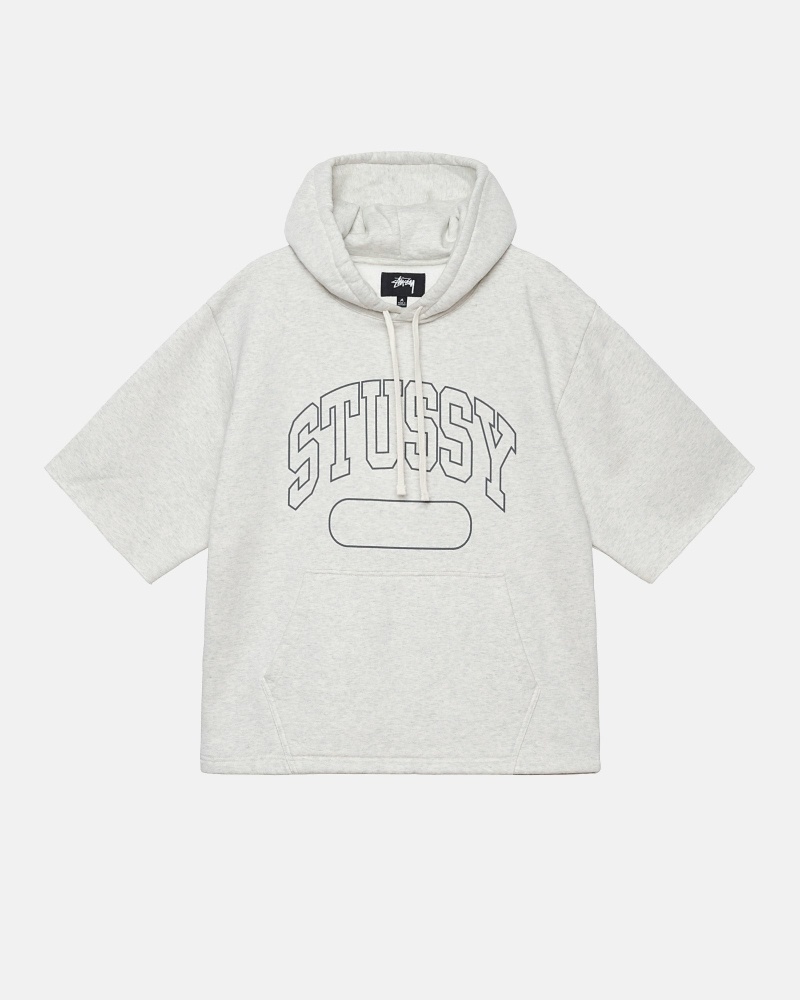 Stussy Ss Boxy Cropped Men\'s Hoodies White | IL0000072