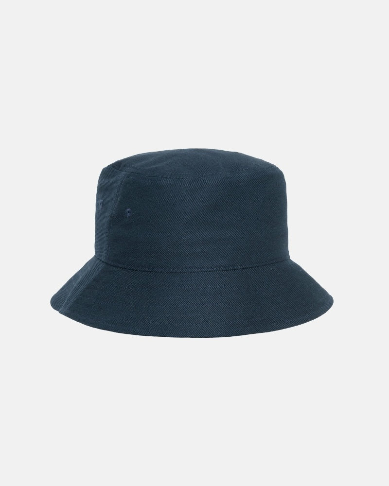 Stussy Ss Link Deep Men's Bucket Hats Navy | IL0000476