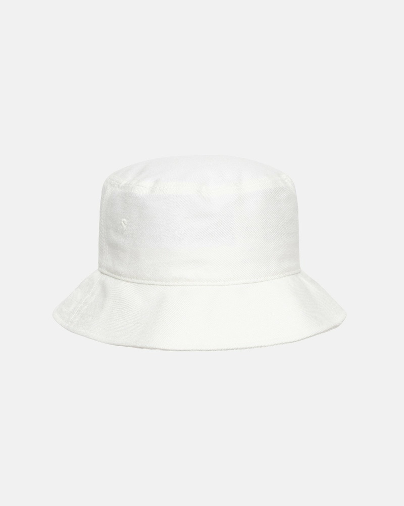 Stussy Ss Link Deep Men's Bucket Hats White | IL0000475