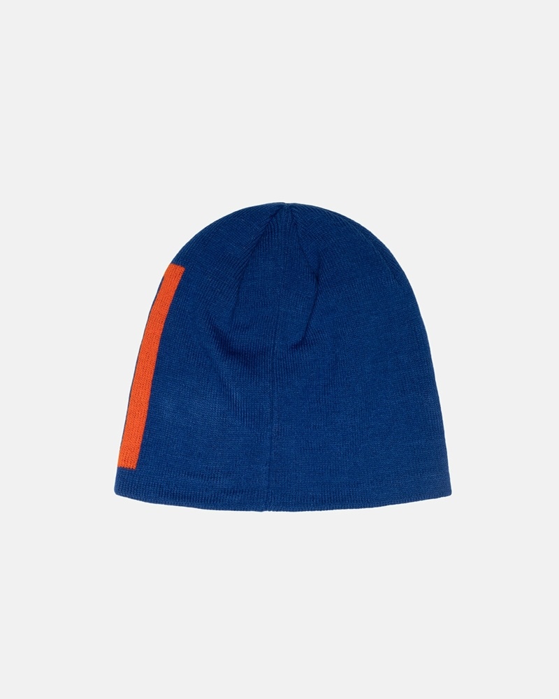 Stussy Ss Link Skull Men's Caps Blue | IL0000477