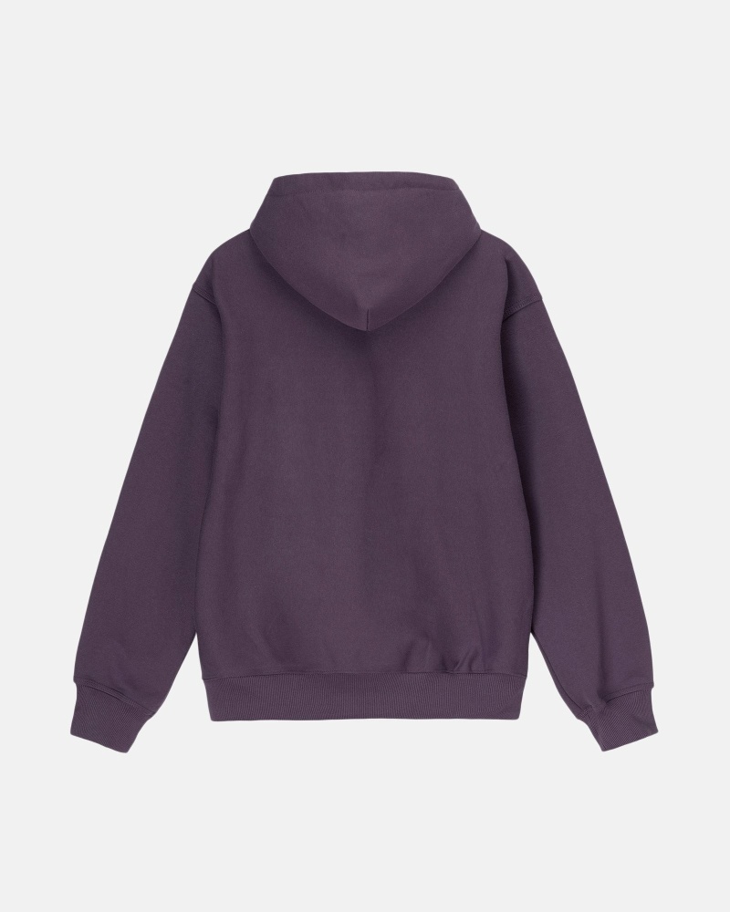 Stussy Stock Box Men's Hoodies Purple | IL0000074