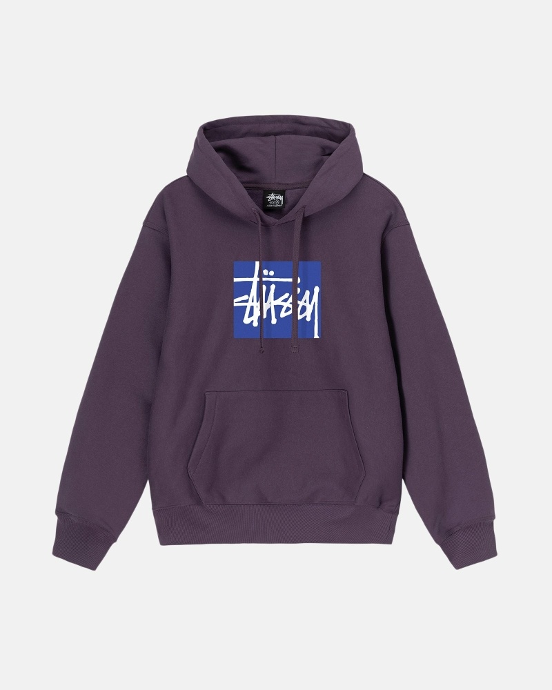 Stussy Stock Box Men\'s Hoodies Purple | IL0000074