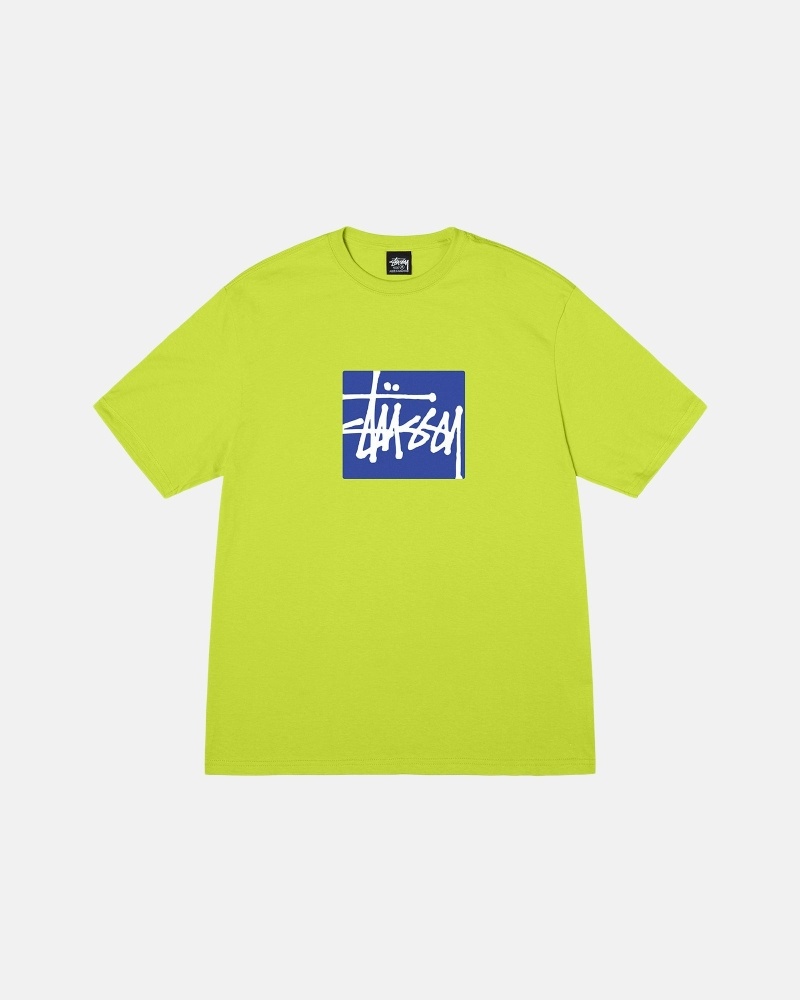 Stussy Stock Box Men\'s T Shirts Light Green | IL0000272