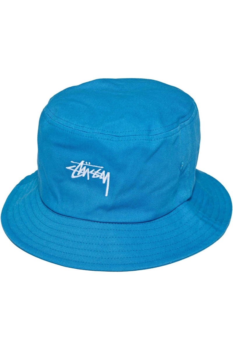 Stussy Stock Bucket Women\'s Hats Blue | IL0000483