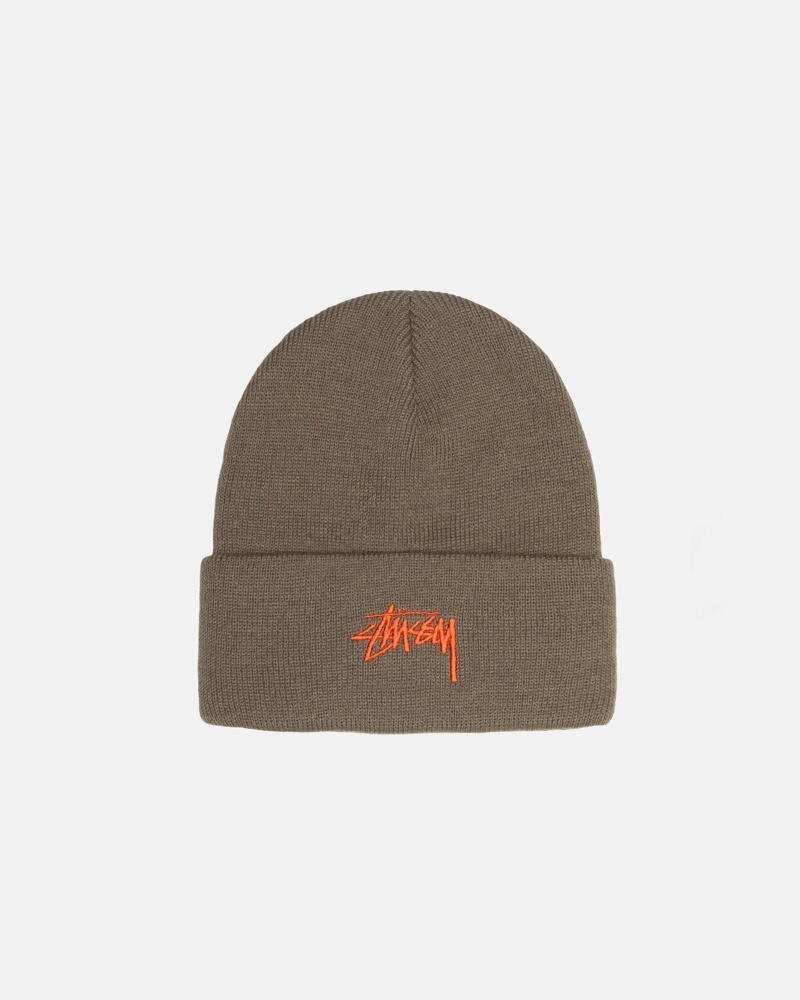 Stussy Stock Cuff Men\'s Beanie Chocolate | IL0000488