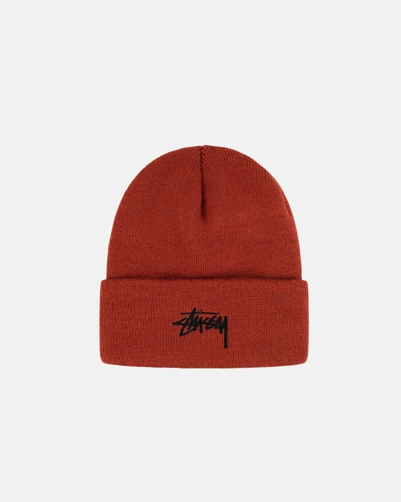 Stussy Stock Cuff Men\'s Beanie Orange | IL0000487