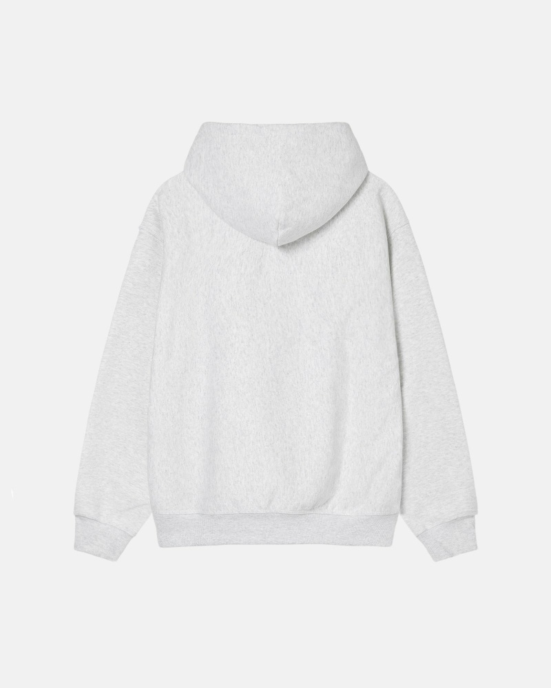 Stussy Stock Logo Applique Men's Hoodies White | IL0000079