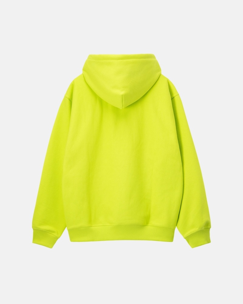 Stussy Stock Logo Applique Men's Hoodies Light Green | IL0000080