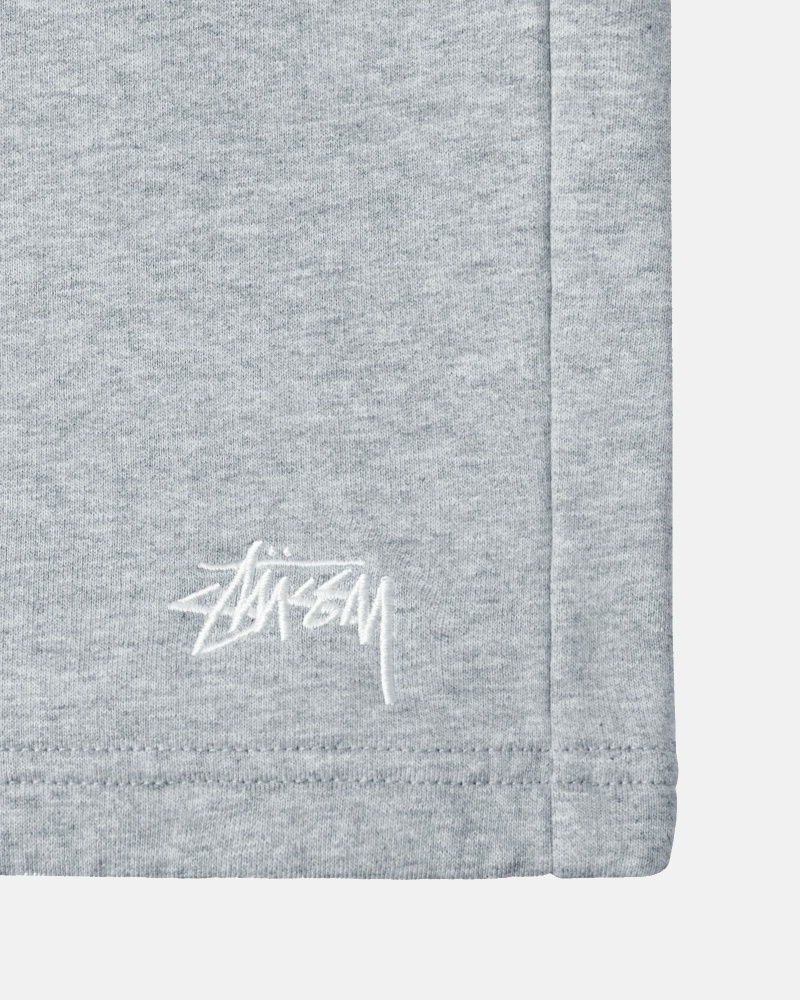 Stussy Stock Logo Men's Shorts Grey | IL0000686