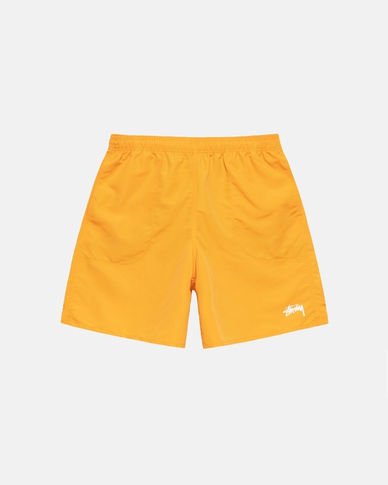 Stussy Stock Men\'s Shorts Orange | IL0000697