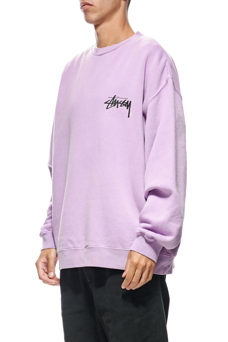 Stussy Stock Shadow Crew Men's Sweaters Red | IL0000853