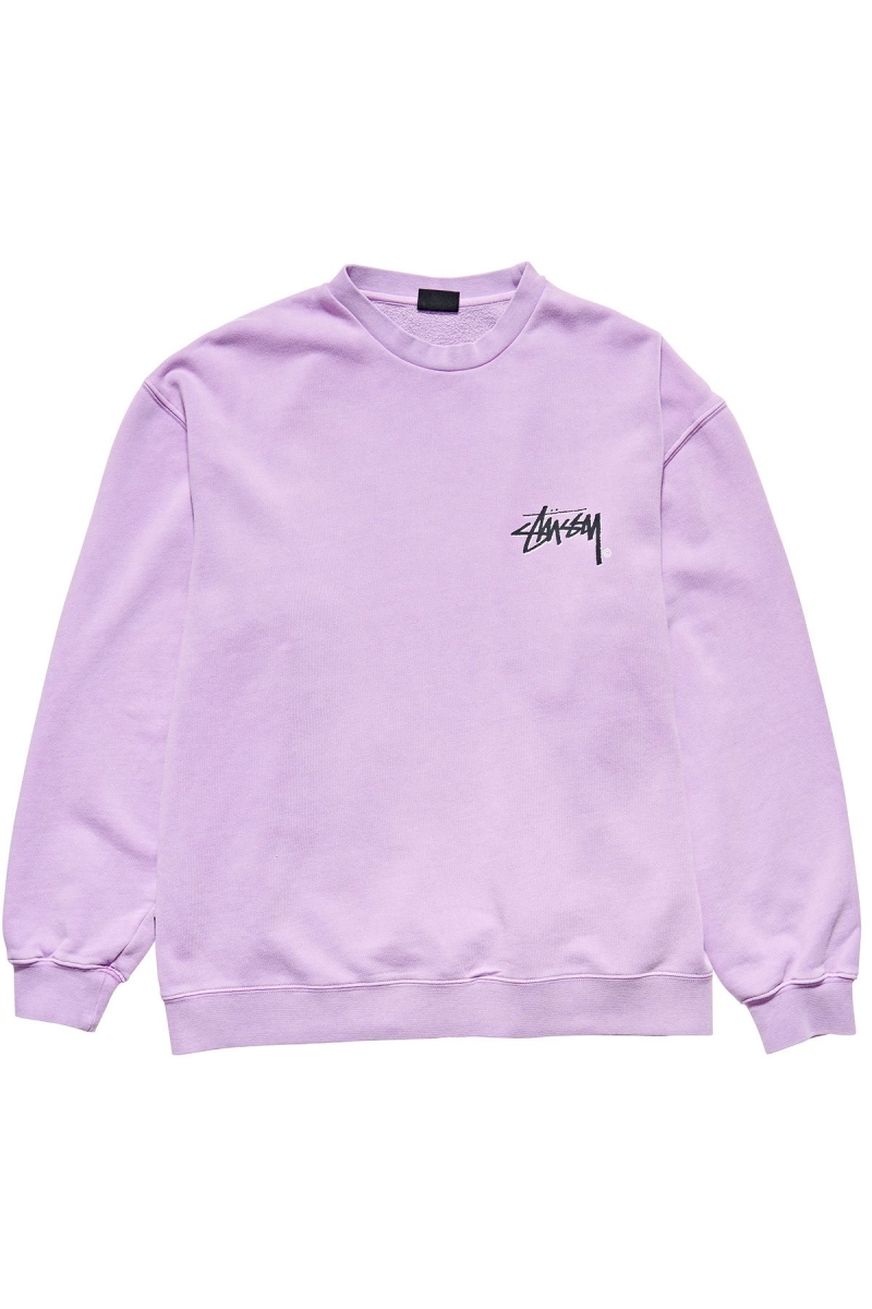 Stussy Stock Shadow Crew Men\'s Sweaters Red | IL0000853