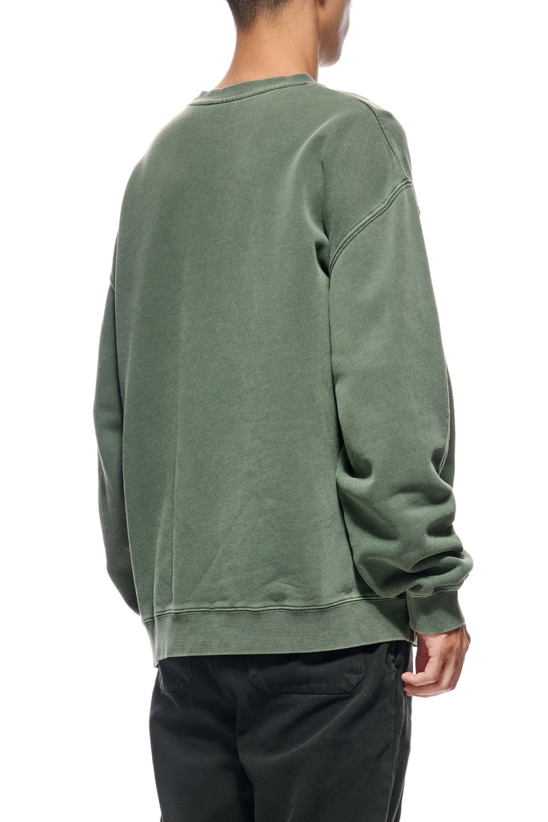 Stussy Stock Shadow Crew Men's Sweaters Green | IL0000854