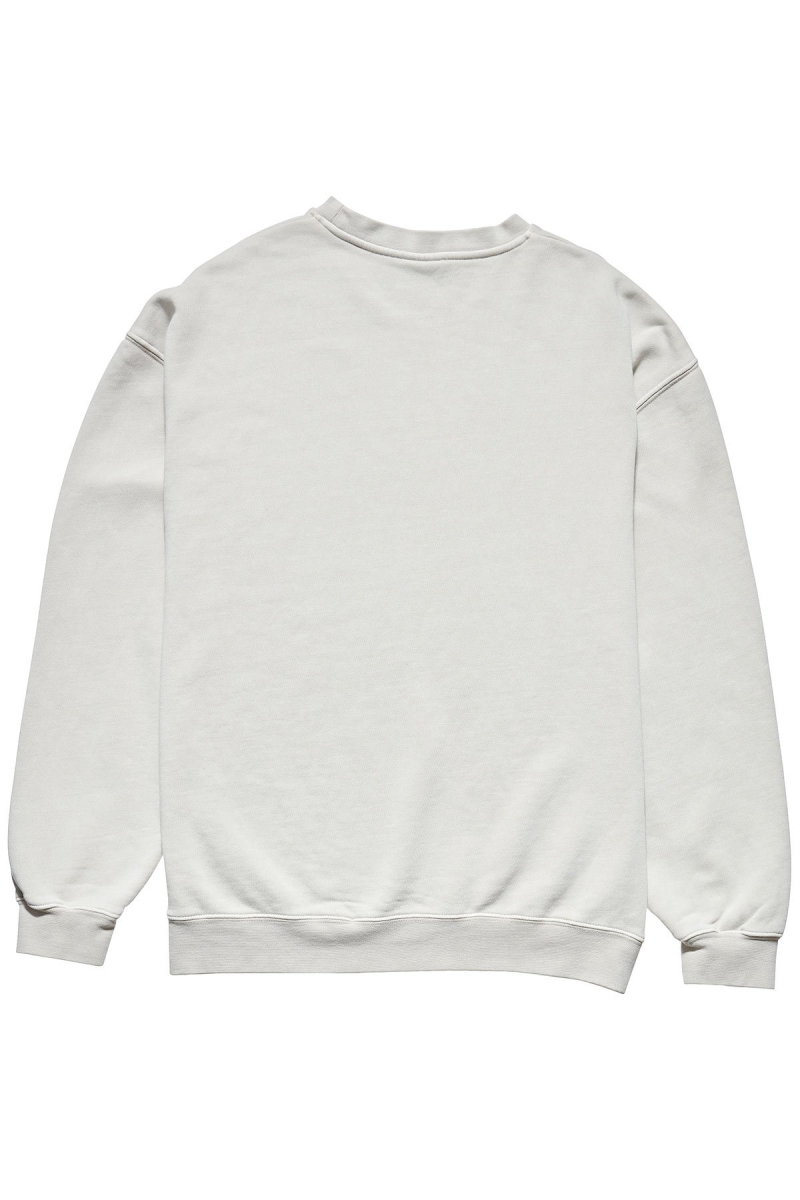 Stussy Stock Shadow Crew Men's Sweaters White | IL0000855