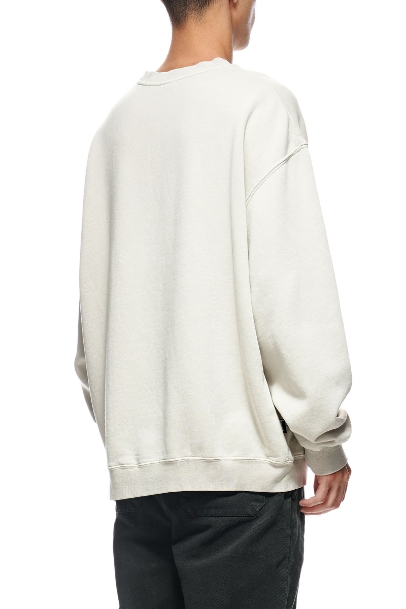 Stussy Stock Shadow Crew Men's Sweaters White | IL0000855