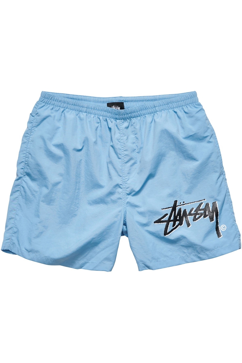 Stussy Stock Taslon Big Beach Men\'s Shorts Blue | IL0000699