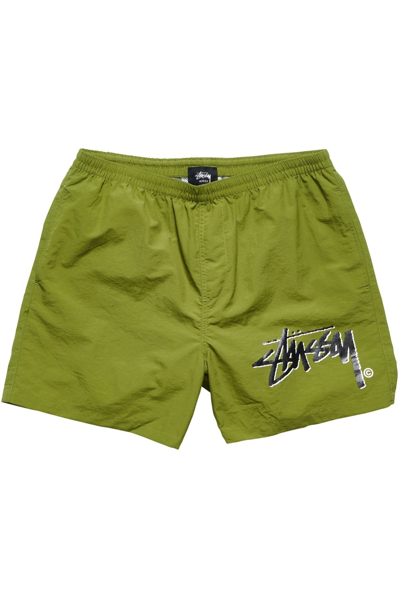 Stussy Stock Taslon Big Beach Men\'s Shorts Green | IL0000700