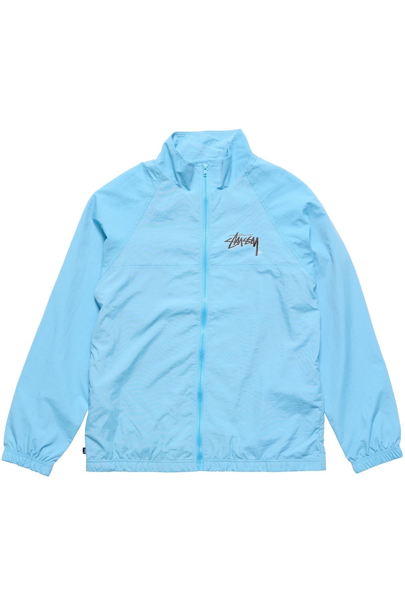 Stussy Stock Taslon Zip Up Spray Men\'s Jackets Blue | IL0000362