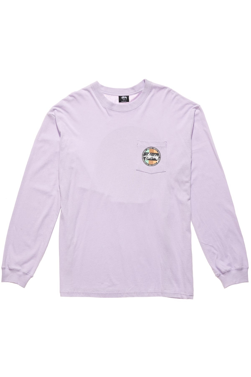 Stussy Surf Dot Pocket Tee Men\'s Sweatshirts Pink | IL0000959