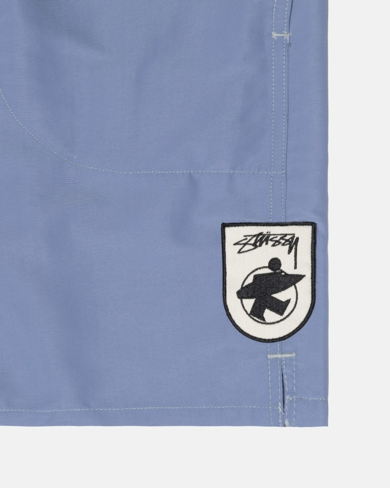 Stussy Surfman Patch Men's Shorts Blue | IL0000703