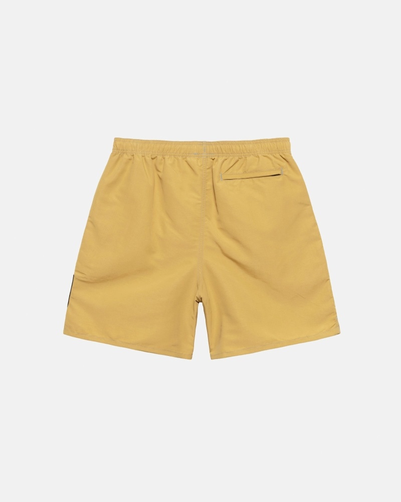 Stussy Surfman Patch Men's Shorts Dark Yellow | IL0000705