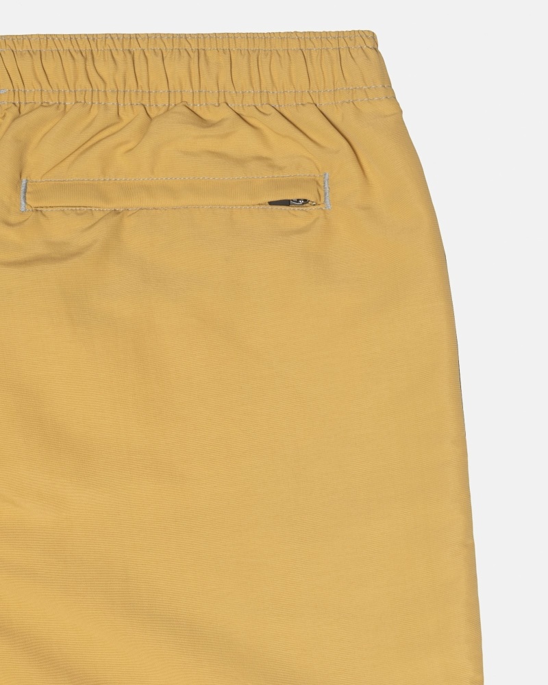 Stussy Surfman Patch Men's Shorts Dark Yellow | IL0000705