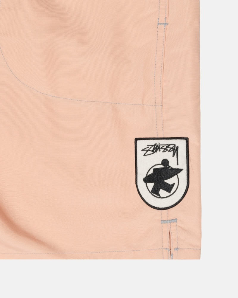 Stussy Surfman Patch Men's Shorts Pink | IL0000701