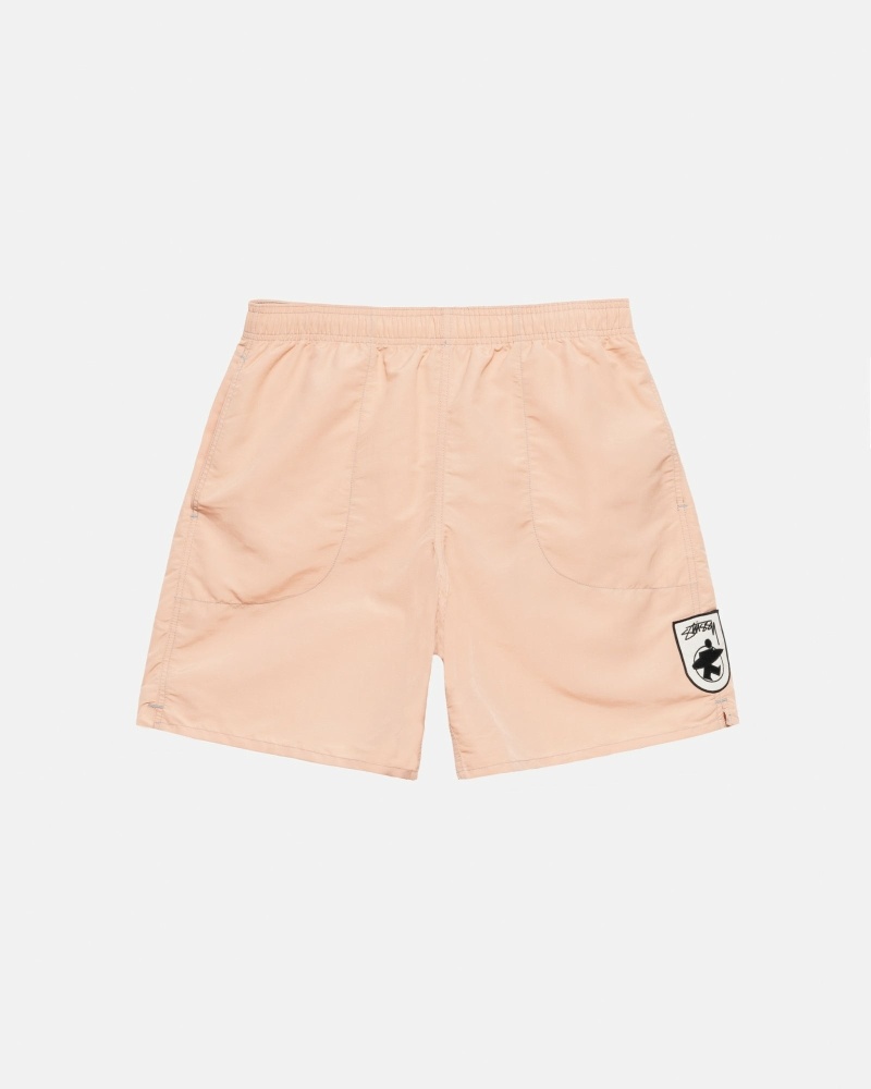 Stussy Surfman Patch Men\'s Shorts Pink | IL0000701