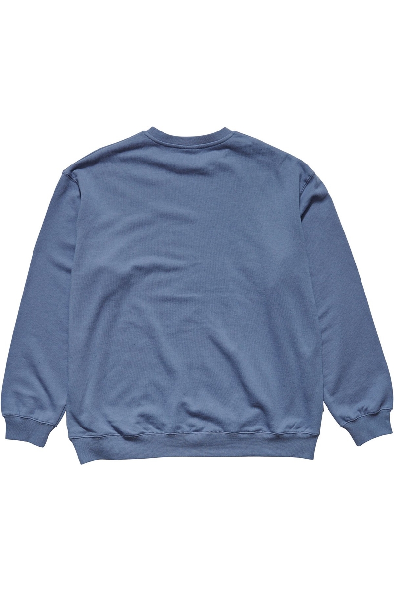 Stussy Text Crew Men's Sweaters Blue | IL0000856