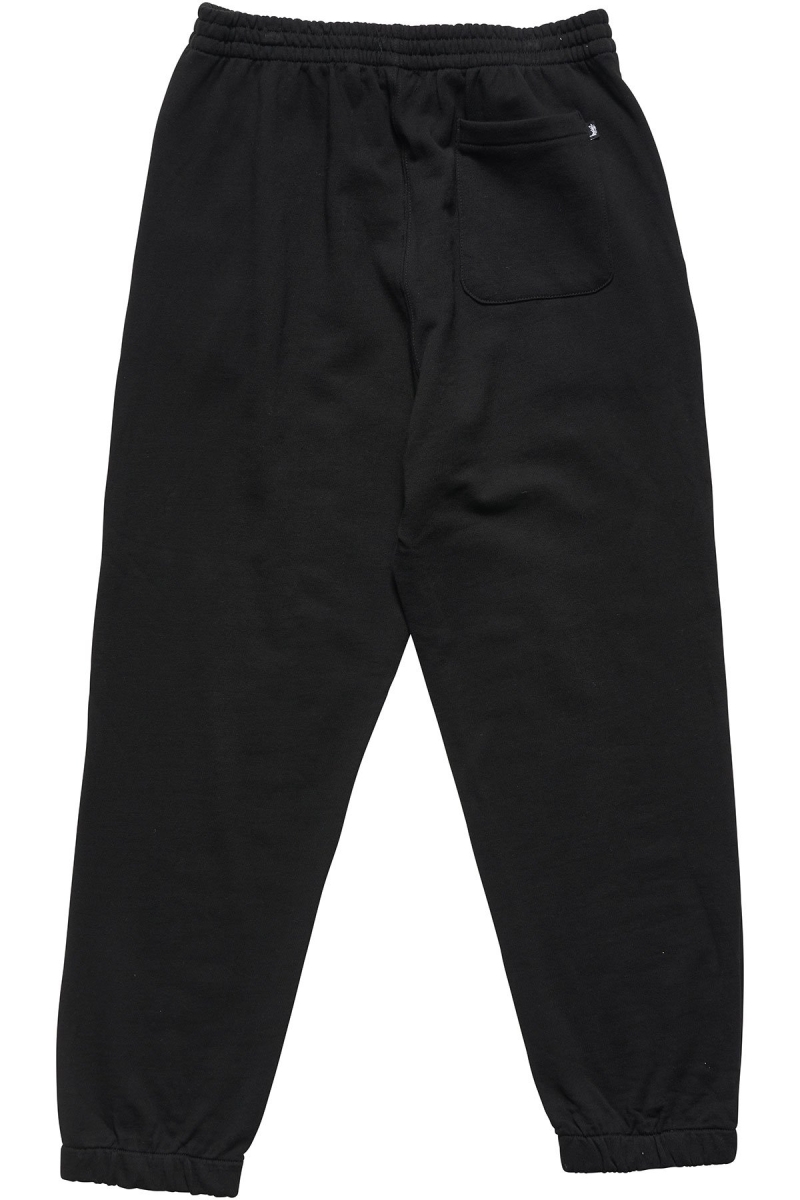 Stussy Text Fleece Men's Track Pants Black | IL0001005