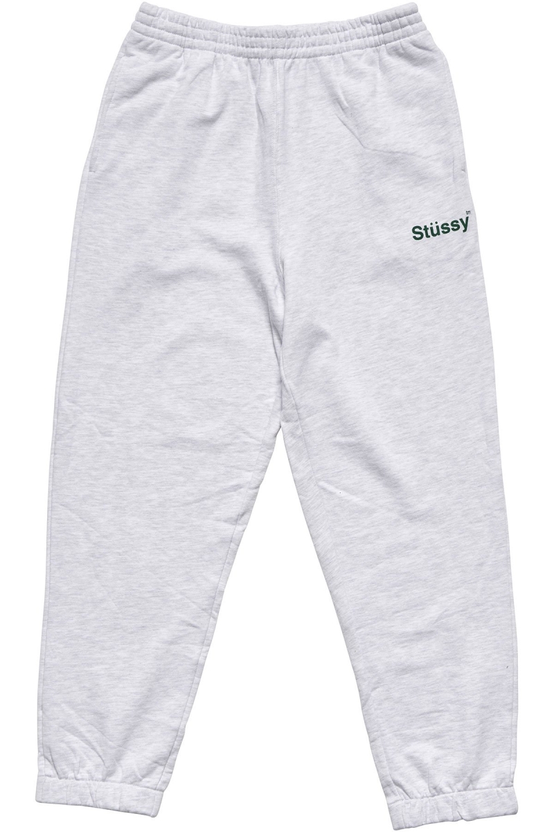 Stussy Text Fleece Men\'s Track Pants White | IL0001008