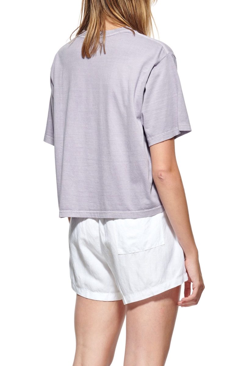 Stussy Text Waisted OS Tee Women's Sportswear Grey | IL0000797